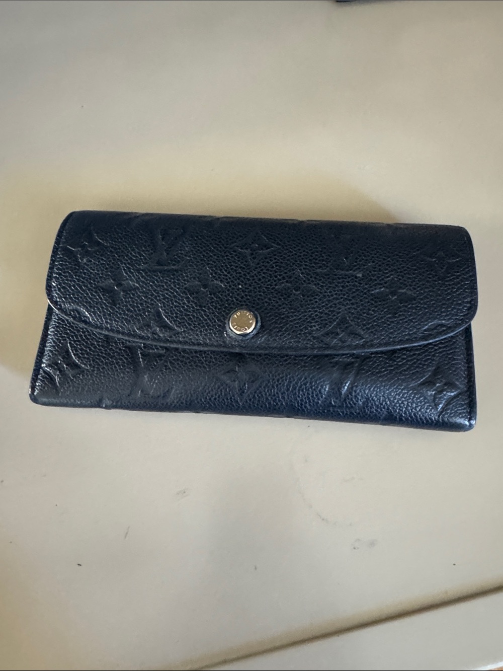 Louis Vuitton Black Monogram Empreinte Long Wallet